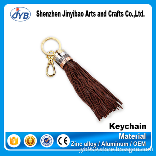 fashion promotional gift keyring pu leather ornament tassel keychain